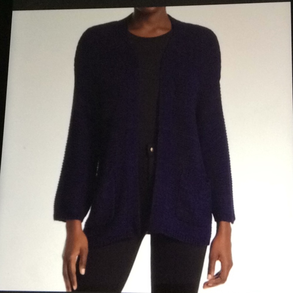 Ceny Open Front Weave Knit Cardigan